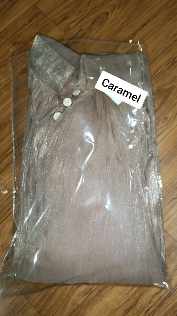 Dream Nikah Abaya Korean Organza Fabric Abaya 2 pc Abaya (Imported) - Brown, 56