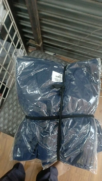 Majnoon Dubai Coat Abaya Plain Front Open Abaya Pintex Abaya Korean Prada Fabric Abaya (Imported) - Navy Blue, 56
