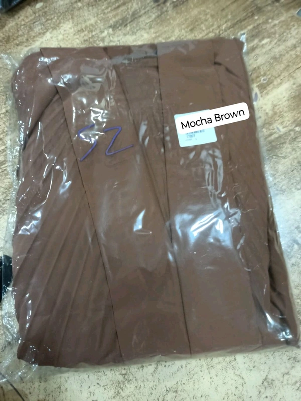 Al Kareem Pleated Abaya Imported Dubai Abaya Korean Prada Fabric (Imported) - Brown, 56