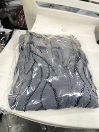 Al Aziza Turkey Abaya Handwork Abaya (Imported Prada Fabric) (Korean) - Grey, 56