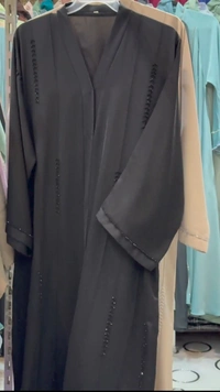 Al lqra Abaya Imported Abaya Dubai Abaya (Korean Nida) (Black) - 54