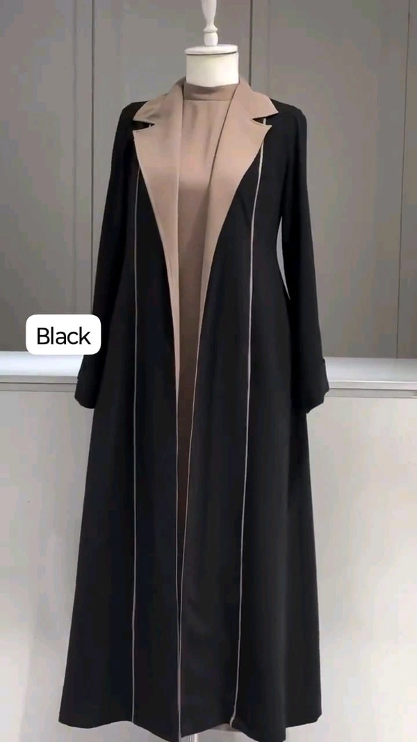 Al Kiswah Coat Abaya Korean Fabric Abaya2 Pc Shrug Abaya (Imported) (UAE) - Pink, 56