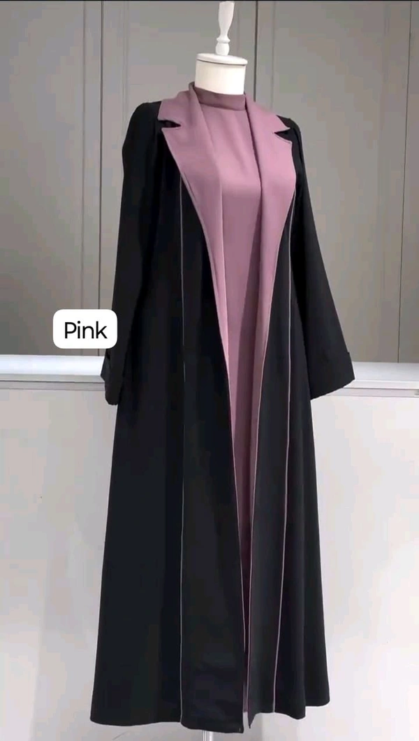 Al Kiswah Coat Abaya Korean Fabric Abaya2 Pc Shrug Abaya (Imported) (UAE) - Nude, 60