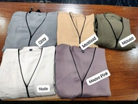 Aaliyah Abaya Plain Pipen Abaya Zoom Fabric Abaya (Imported) - Mouse, 54