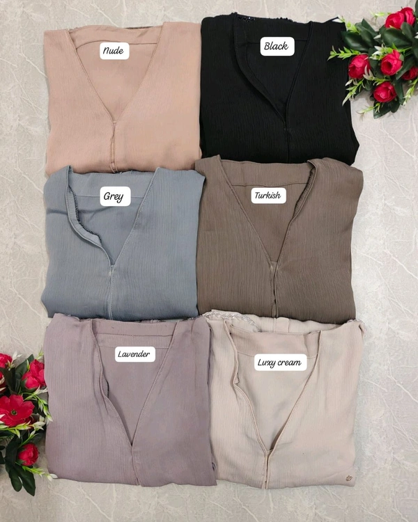 Al Maryam Handwork Abaya Zoom Fabric Abaya  - Nude, 60