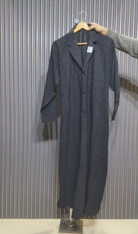 Al Arab Coat Abaya imported Self Design Fabric Abaya (Imported) - Brown, 54