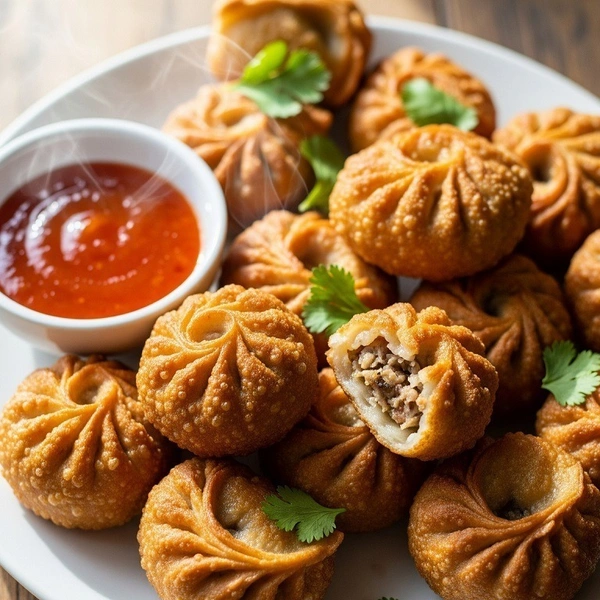 Veg Fried Momos (8Pcs)
