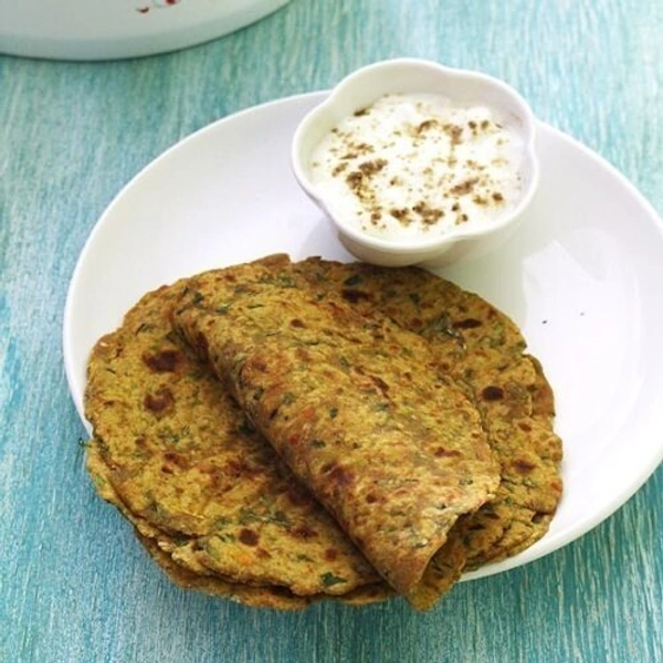 Mix Veg Paratha with Curd (2 Paratha with Dahi)