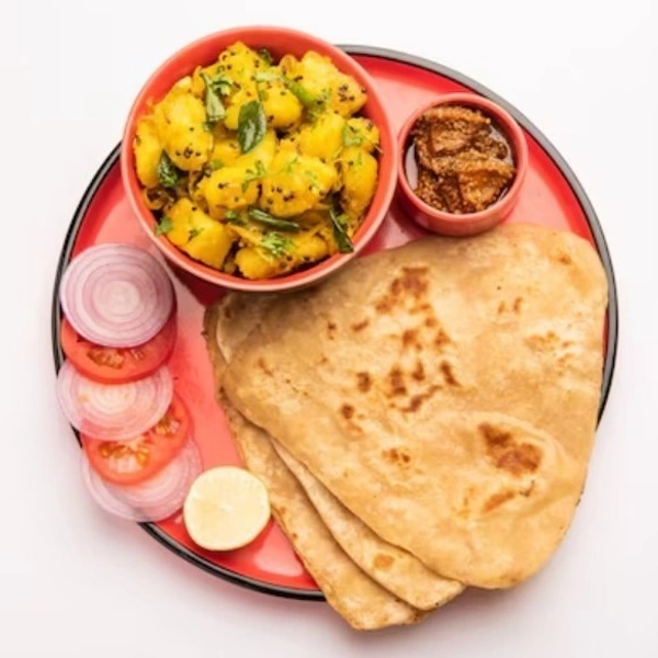 Plain Paratha with Bhaji (2 Paratha)