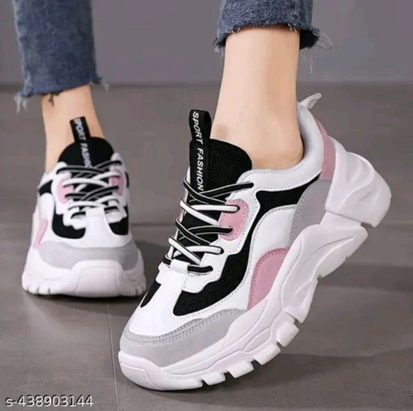 New classy, trending and multy colour sports and casual sneakers for women and girls 
Name: New classy, trending and multy colour sports and casual sneakers for women and girls 
Material: Syntethic Leather
This is a multiple use shoes it can be wearable at any occasion and many type of dress this shoes is Woman Shooz Girl Shoos  - 9