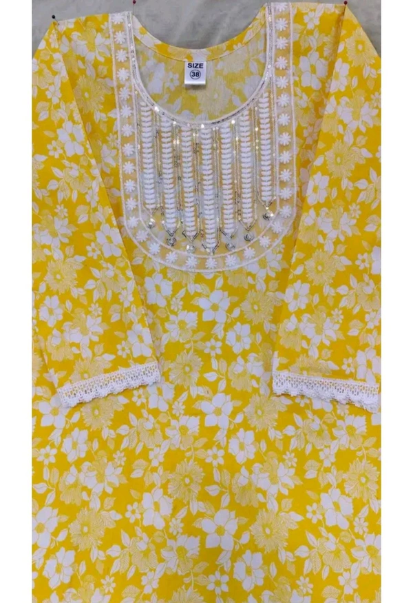  Girl Kurti Set Woma Kurti Yellow kurti set
Name: Yellow kurti set
Kurta Fabric: Khadi Cotton
Bottomwear Fabric: Khadi Cotton
Sleeve Length: Three-Quarter Sleeves
Set Type: Kurta With Dupatta And Bottomwear
Bottom Type: Pants
Pattern: Printed
Net Quantity (N): Pack Of 3
 - S