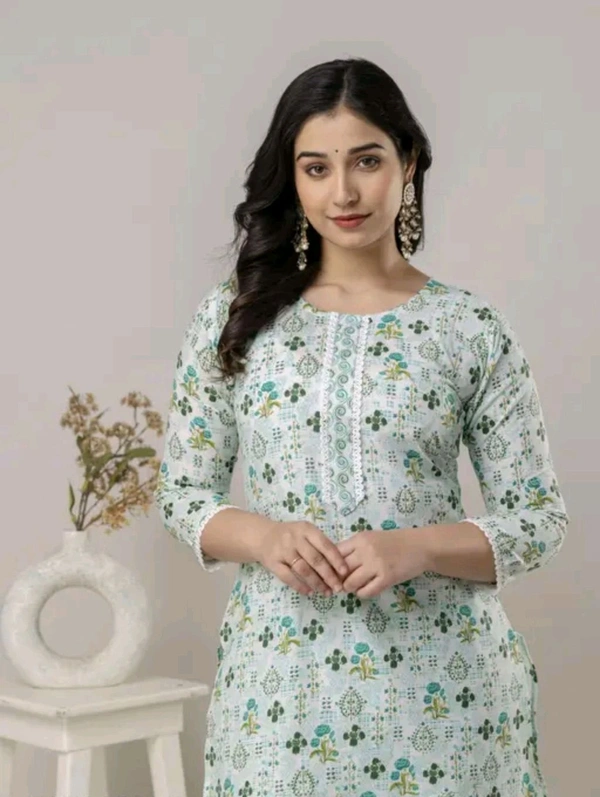 Woman Kurti Pant Cotton printed kurti combo  Stylish ethnic wear for women  Comfortable summer kurti collection  Versatile daily wear kurtis  Trendy festive and casual outfits  Affordable kurti pack

Fabric: Cotton
Sleeve Length: Three-Quarter Sleeves
Pattern: Printed
Combo of: Combo of 2
 - S