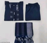 Woman Kurti Pamt NAVY BLUE cotton kurti set 
Name: NAVY BLUE cotton kurti set 

Set Type: Kurta With Dupatta And Bottomwear
Bottom Type: Pants
Pattern: Printed
Sizes:
 - S
