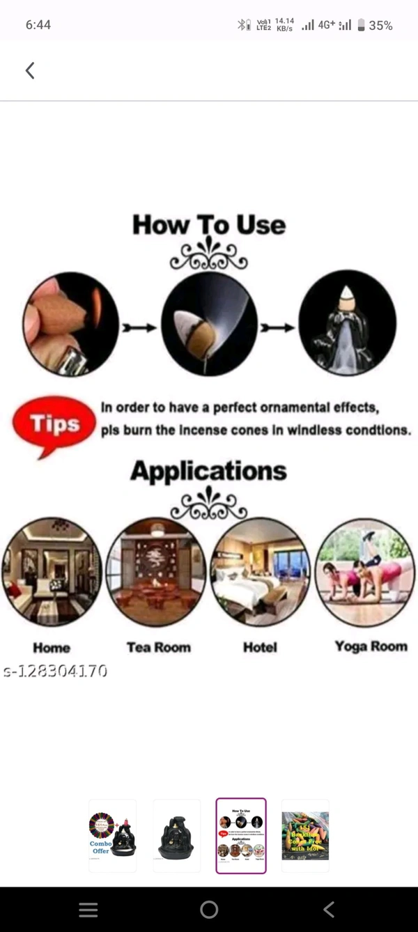 Shankara Backflow Cone Incense Holder | Shiv Decorative Showpiece with 151 Free Fragrance Smoke Backflow Incense Cone - 8, Black