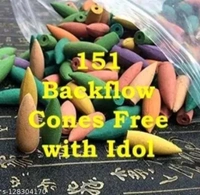 Shankara Backflow Cone Incense Holder | Shiv Decorative Showpiece with 151 Free Fragrance Smoke Backflow Incense Cone - 8, Black