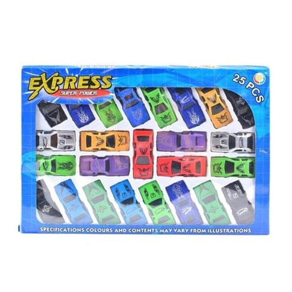 Super Car Set for Kids (Pack of 25) - Multicolor