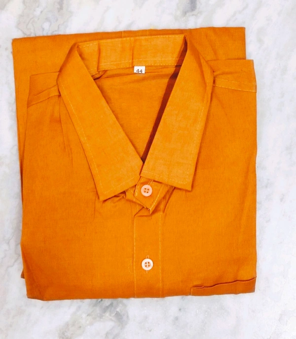 Men's Pepar Cotton Shirt _XXL Size 44 - XXL (44), Flush Orange