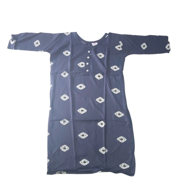 Reyon Printed Kurti For Girl's/women XL Size Available - 1, Navy Blue, XL