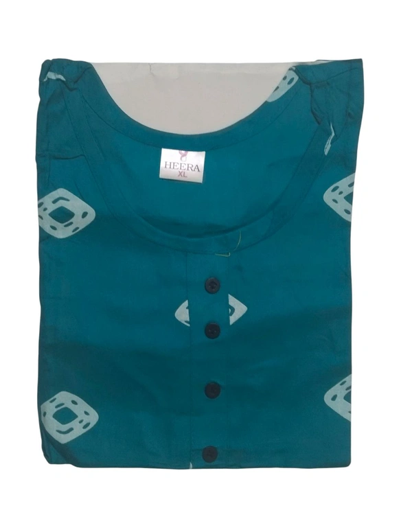 Royal Printed Kurti For Girls /women -XL Size Available - 1, Teal, XL