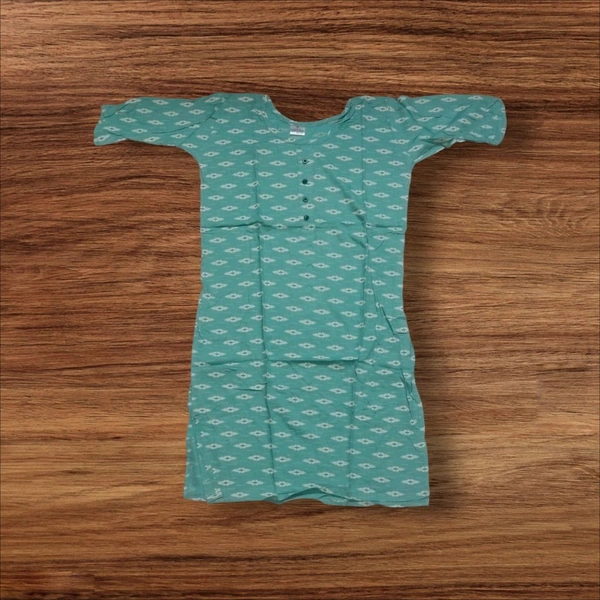 Reyon Printed Kurti For Girls Xl Size Available - Teal, XL