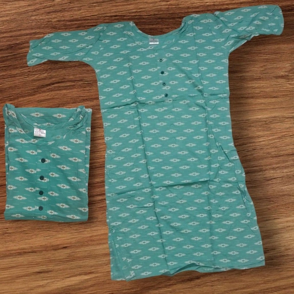 Reyon Printed Kurti For Girls Xl Size Available - Teal, XL