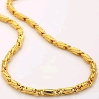 Traditional Imported Gold Plated Chain For Men And Boys - Gold, Free Size