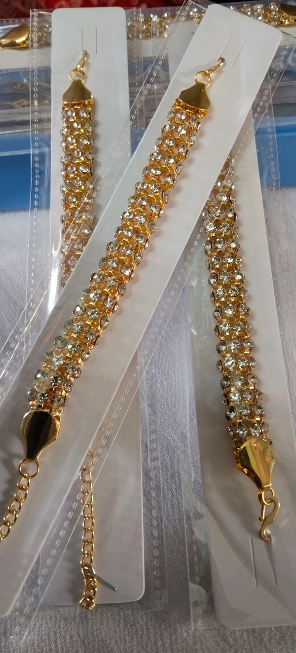 Rakhi Special Gold Coating Full Stones Brass Light Rakhi For My Brother 2 pcs - Gold, free size