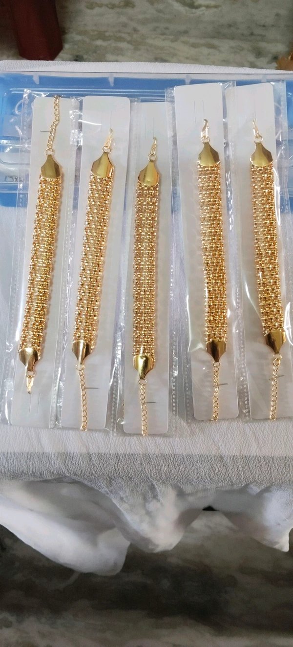 Gold Metal Brass Light Rakhi for Brother | Stylish /Traditional Rakhi for Raksha Bandhan 2pcs - Gold, free size