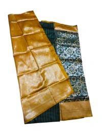 Banita Voguish Sarees - Pine Green, Free Size