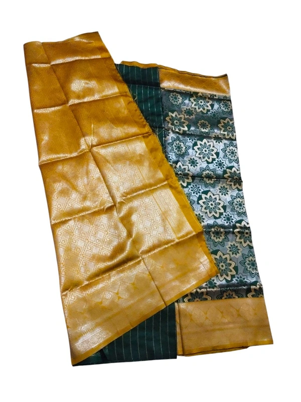 Banita Voguish Sarees - Pine Green, Free Size