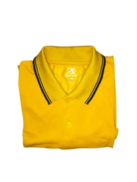 Men Cotton Blend Regular Tshirts - Yellow, XXL