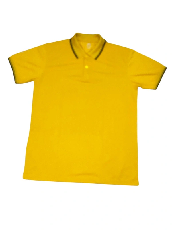 Men Cotton Blend Regular Tshirts - Yellow, XXL