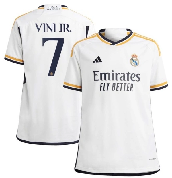 Real Madrid Home Vini Jr Jersey 2023-2024 | Real Madrid Jersey | Real Madrid Jersey White  - XS