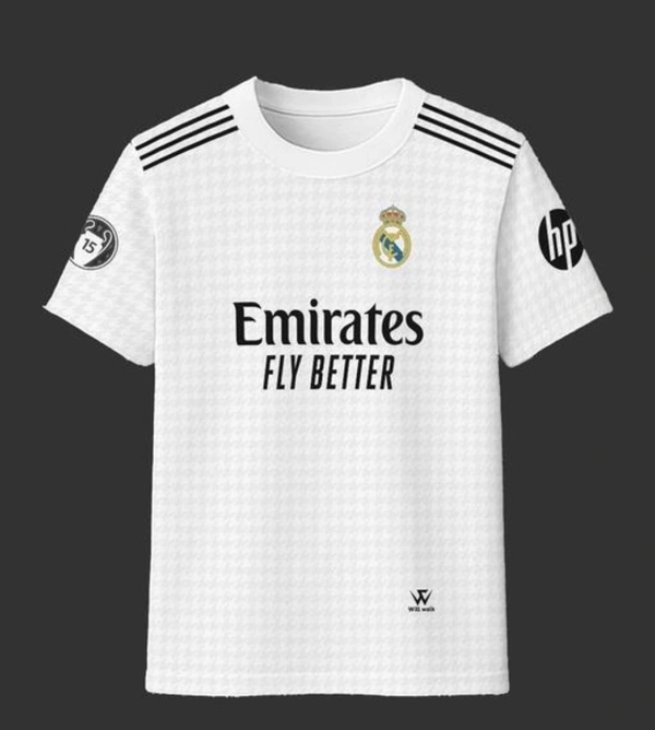 White Real Madrid Jersey For Men | Plain White Jersey  - M