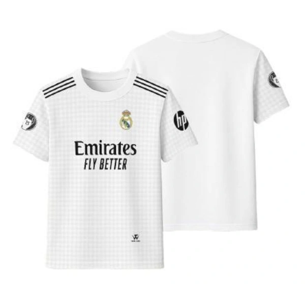 White Real Madrid Jersey For Men | Plain White Jersey  - M