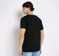 Ziptoo Mens 100% Cotton T Shirt For Men In Round Neck  - Black, S