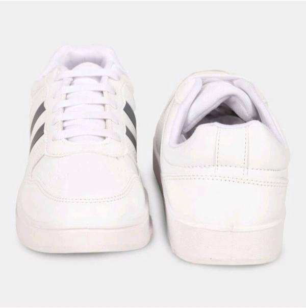 Stridedge "Ziptoo StrideEdge™ Classic White Sneakers – Luxe Streetwear with Supreme Comfort & Style"
 - White, 6