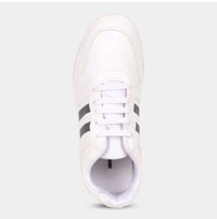 Stridedge "Ziptoo StrideEdge™ Classic White Sneakers – Luxe Streetwear with Supreme Comfort & Style"
 - White, 6