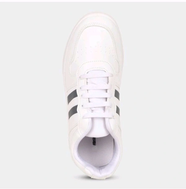 Stridedge "Ziptoo StrideEdge™ Classic White Sneakers – Luxe Streetwear with Supreme Comfort & Style"
 - White, 6