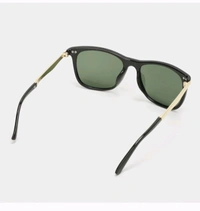 Sunburn "Timeless Black & Gold Aviator Sunglasses - Classic Elegance"
 - Yellow, For Mens