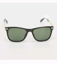 Sunburn "Timeless Black & Gold Aviator Sunglasses - Classic Elegance"
 - Yellow, For Mens