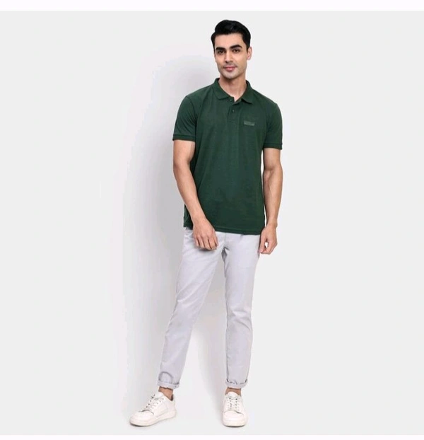 Ziptoo  Men's Green Polo Shirt - Classic Style & Comfort men's green polo shirt, featuring a classic collar, short sleeves, and a comfortable fit. Perfect for casual outings and everyday wear. - Cyprus, M