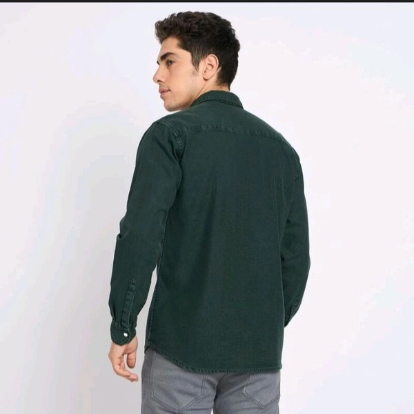 Ziptoo Men's Dark Green Casual Shirt – Rugged Utility Style
 - S