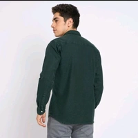 Ziptoo Men's Dark Green Casual Shirt – Rugged Utility Style
 - Xl