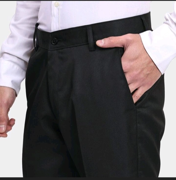 Ziptoo  Men's Classic Black Formal Trousers – Sharp Office Wear
 - 34