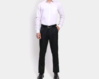 Ziptoo  Men's Classic Black Formal Trousers – Sharp Office Wear
 - 34
