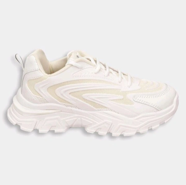 Ziptoo Unisex Chunky White Sneakers – Bold Comfort with Street Vibe
 - 6