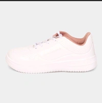 Ziptoo Women's White Sneakers with Blush Pink Lining – Clean, Casual & Feminine - 5