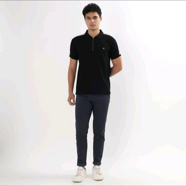 Ziptoo Men’s Classic Black Polo Shirt – Timeless Style Meets Effortless Comfort - Black, M