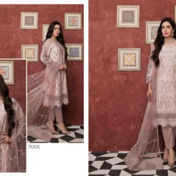 Noor Tawakkal Fancy Cotton Embroidery Pakistani Salwar - Unstitched